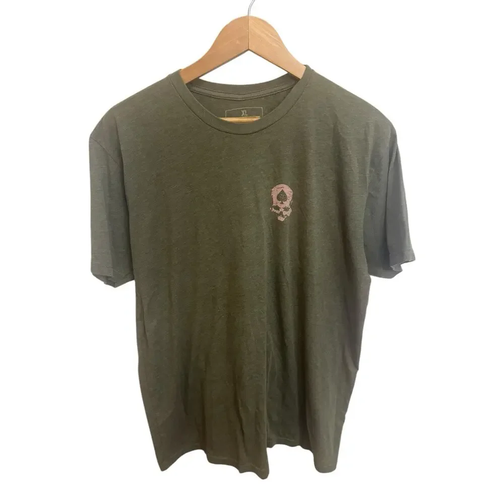 Zero Foxtrot Hot Summers 1945 Green Men's T- Shirt XL Pinup Hawaiian Girl Luau - Picture 3 of 5